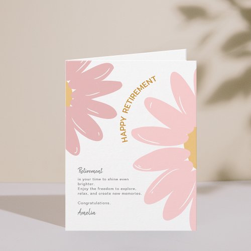 Flower Employee Staff Happy Retirement Card