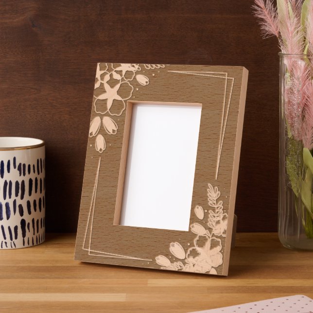 Flower  engraved frames (Left)