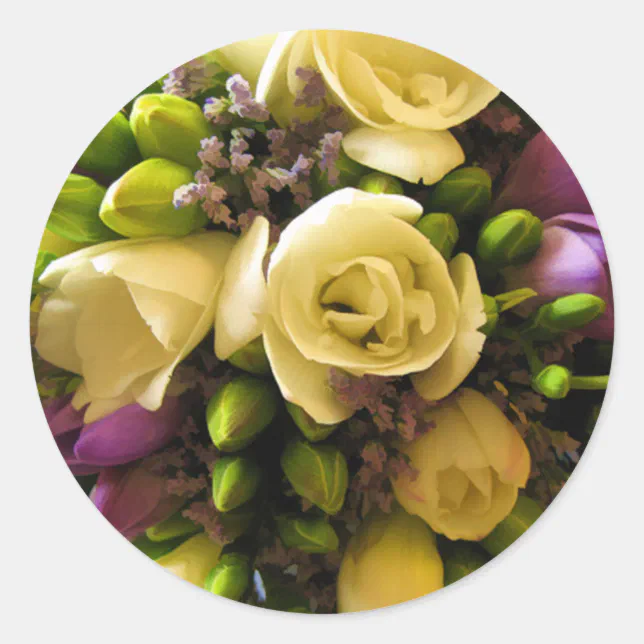 Flower Envelope Seal Stickers Zazzle