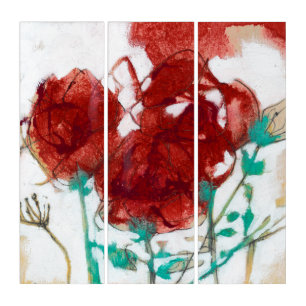 Flower Expression I Triptych