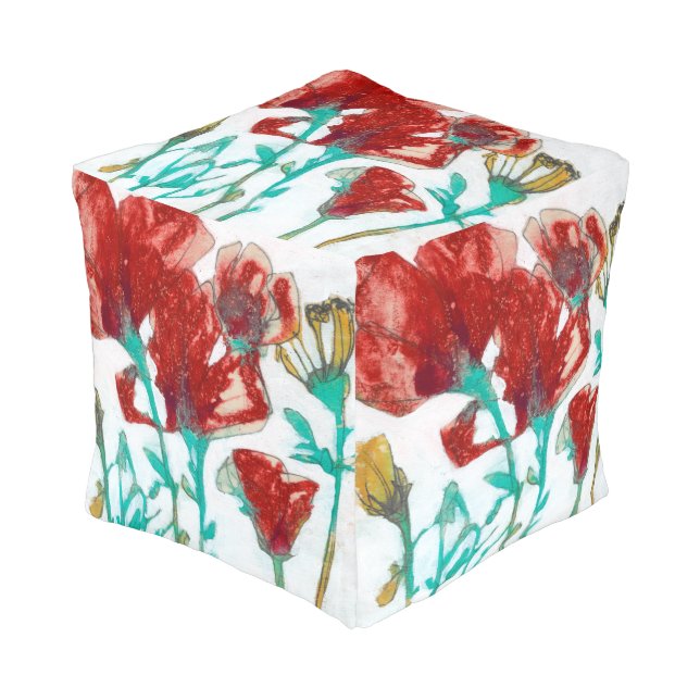 Flower Expression II Pouf (Angled Front)