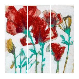 Flower Expression II Triptych