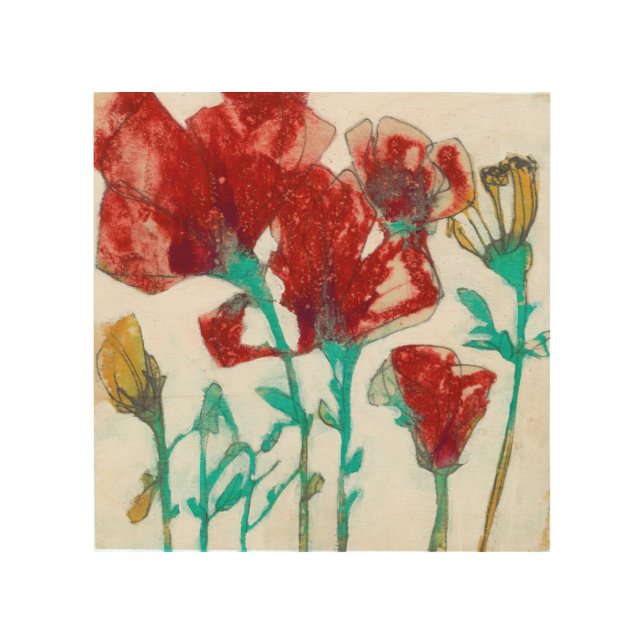 Flower Expression II Wood Wall Decor (Front)