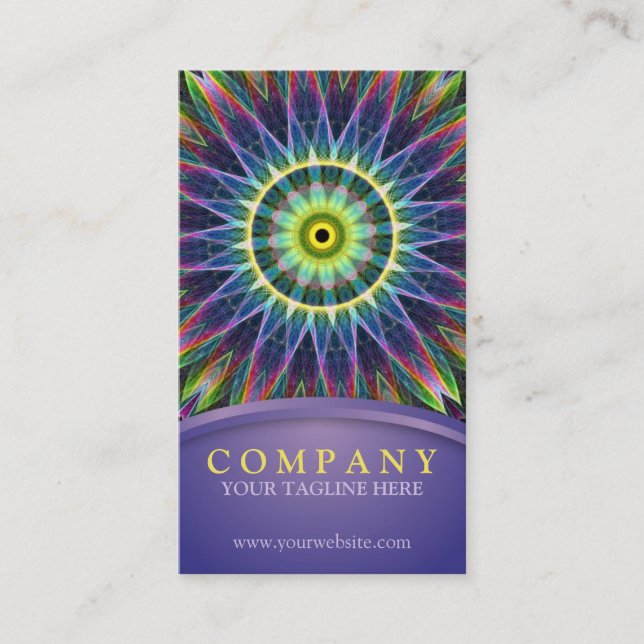 Flower Eye Mandala Business Card (Front)