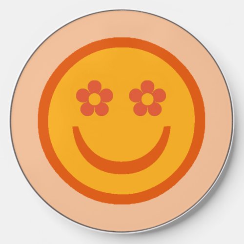 Flower Eyes Happy Face Wireless Charger