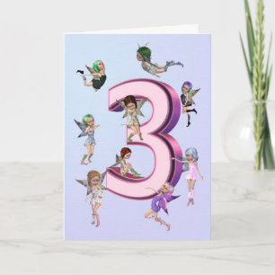 Flower fairies 3rd birthday card