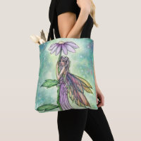 Flower Fairy Colorful Starry Garden Artwork Tote Bag