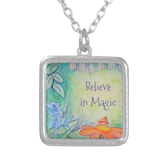 Flower Fairy Custom Necklace Jewelry Pendants (Front)