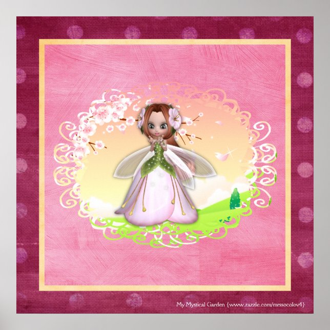 Flower Fairy Design 3 Poster Print (Front)
