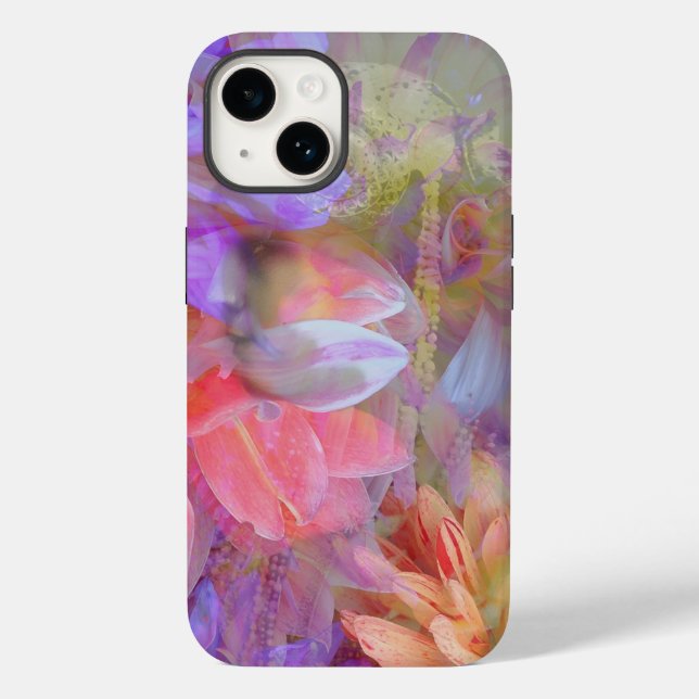 Flower Fairy Double Exposure Fantasy Art Case-Mate iPhone Case (Back)