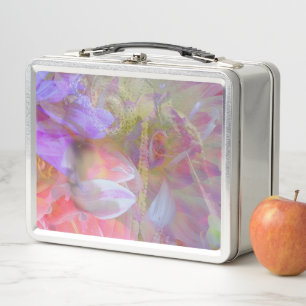 Flower Fairy Double Exposure Fantasy Art Metal Lunch Box