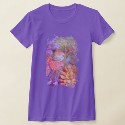 Flower Fairy Double Exposure Fantasy Art T_Shirt