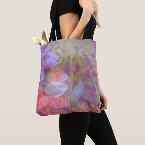 Flower Fairy Double Exposure Fantasy Art Tote Bag