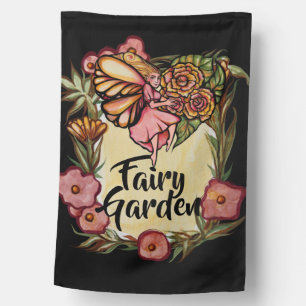 Flower Fairy Garden Heart Flowers Fairies        House Flag