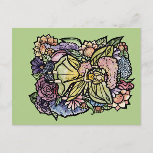 Flower Fairy Garden Hyacinth Fairies Gardener Postcard