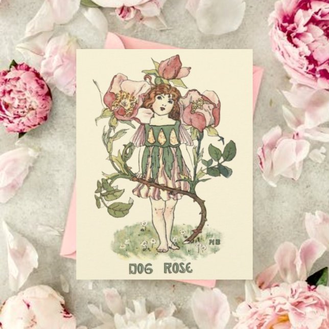 Flower Fairy Gardeners Folded  Note Card (Creator Uploaded)