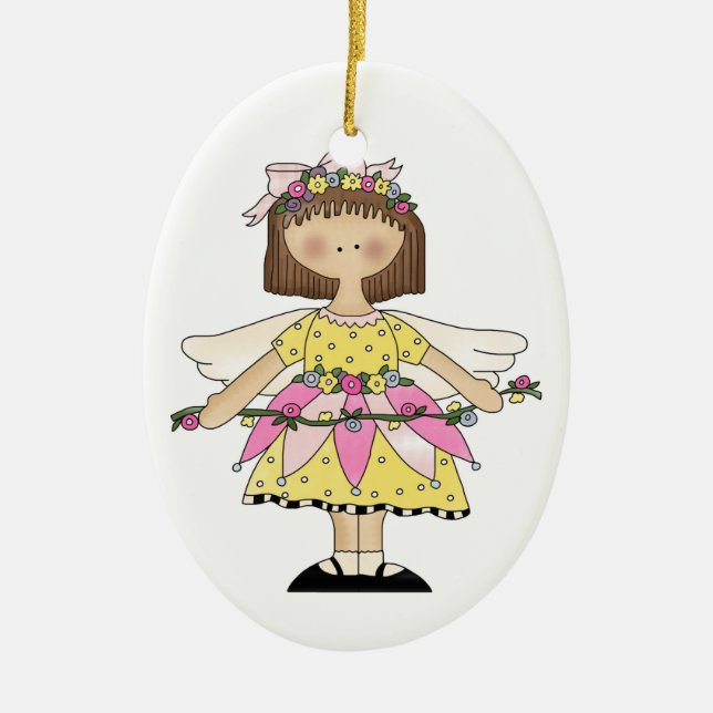 Flower Fairy girl ornament (Front)