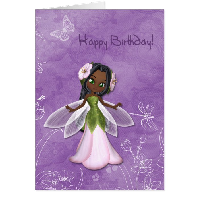 Flower Fairy Happy Birthday Greeting Cards