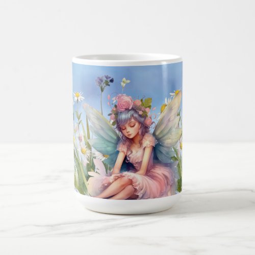 Flower Fairy in Pink Dress Mug