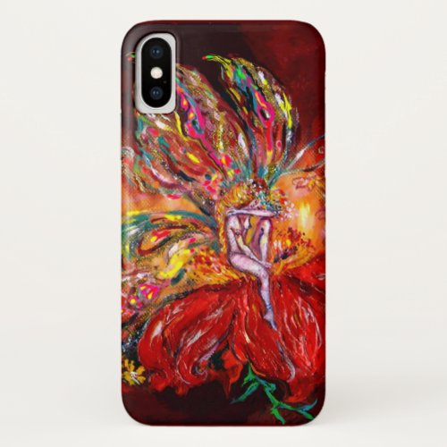 FLOWER FAIRY IN RED  Fantasy iPhone X Case