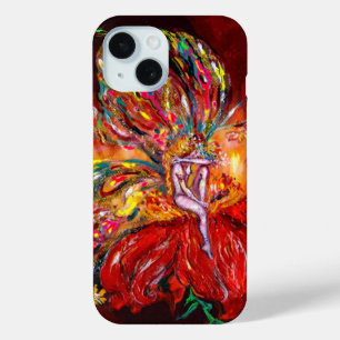 FLOWER FAIRY IN RED Fantasy iPhone 15 Case