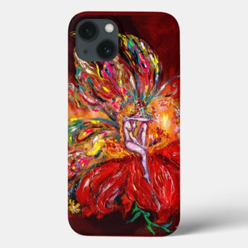 FLOWER FAIRY IN RED  Fantasy Floral iPhone 13 Case