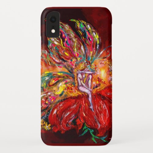 FLOWER FAIRY IN RED  Fantasy Floral iPhone XR Case