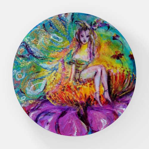 FLOWER FAIRY IN THE BLUE NIGHT Fantasy Paperweight