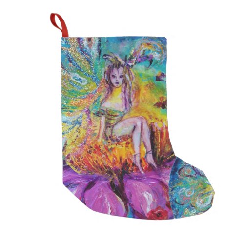 FLOWER FAIRY IN THE NIGHT SMALL CHRISTMAS STOCKING