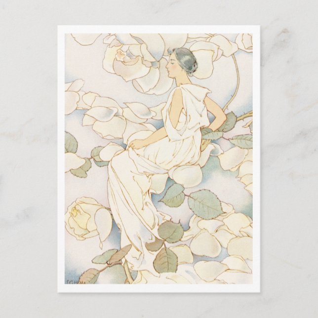 Flower Fairy, Laura Coombs Hills, Art Postcard (Front)