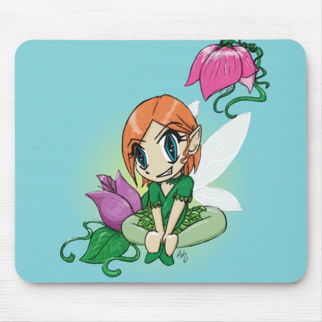 Flower Fairy Mouse Pad (Front)