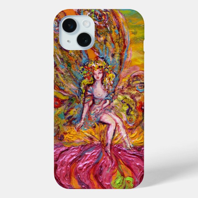 FLOWER FAIRY ON THE PINK IRIS Fantasy Case-Mate iPhone Case (Back)