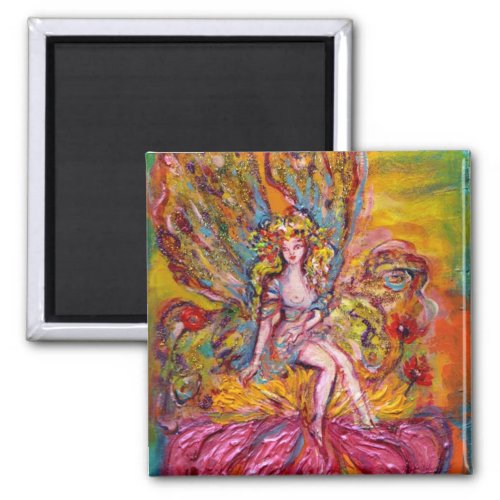 FLOWER FAIRY ON THE PINK IRIS fantasy Magnet