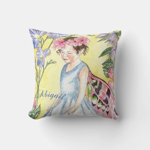 Flower Fairy Throw Cushion