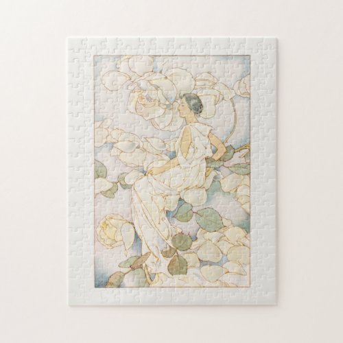 Flower Fairy with Yellow Roses Jigsaw Puzzle