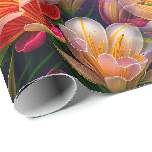 Flower Fantasique Unique Wrapping Paper (Roll Corner)