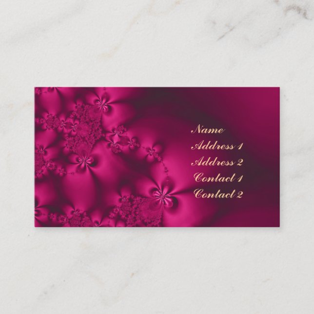 Flower, fantasy world profile business card (Front)
