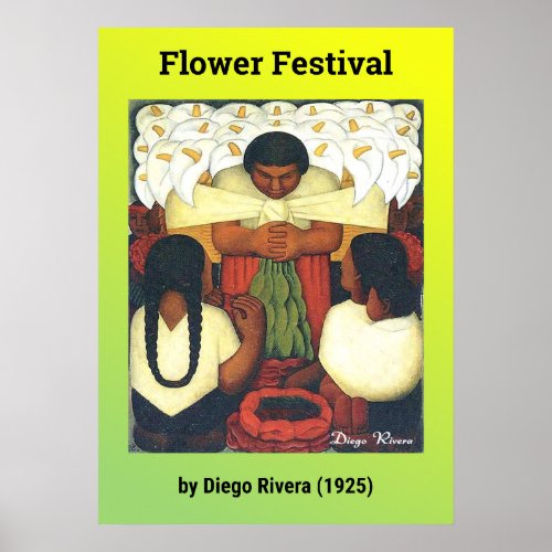 Flower Festival by Diego Rivera 1925 Poster