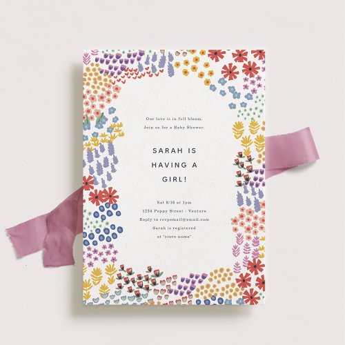 Flower Field Baby Shower Invitation