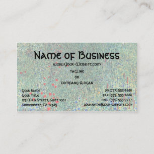 Flower Field in Litzlberg Klimt, Vintage Landscape Business Card
