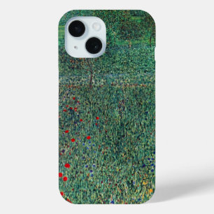 Flower Field in Litzlberg Klimt, Vintage Landscape iPhone 15 Case