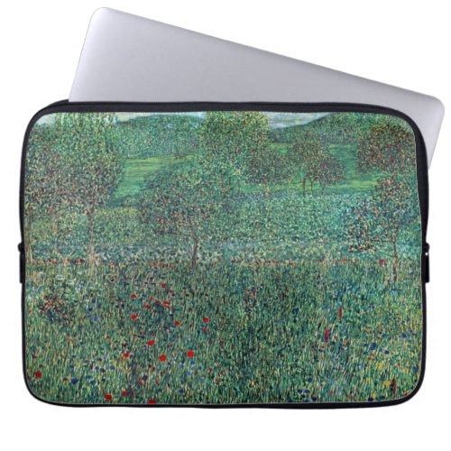 Flower Field in Litzlberg Klimt Vintage Landscape Laptop Sleeve