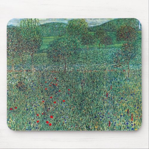 Flower Field in Litzlberg Klimt Vintage Landscape Mouse Pad