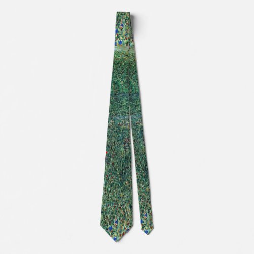 Flower Field in Litzlberg Klimt Vintage Landscape Neck Tie