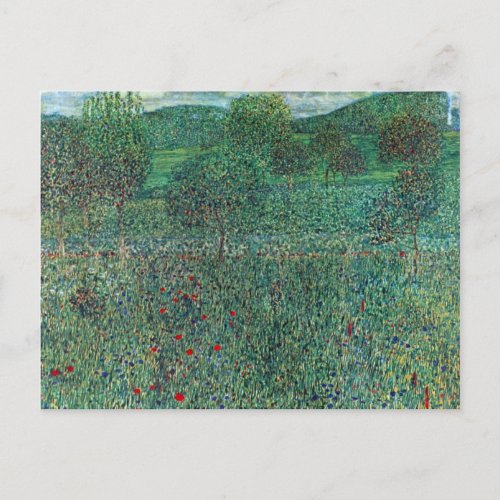 Flower Field in Litzlberg Klimt Vintage Landscape Postcard