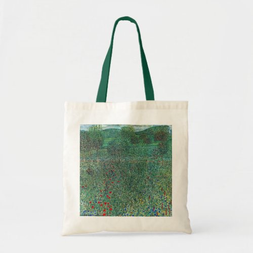 Flower Field in Litzlberg Klimt Vintage Landscape Tote Bag