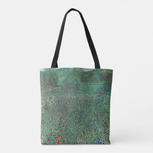 Flower Field in Litzlberg Klimt Vintage Landscape Tote Bag