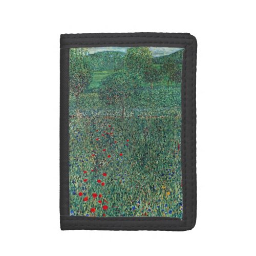 Flower Field in Litzlberg Klimt Vintage Landscape Tri_fold Wallet