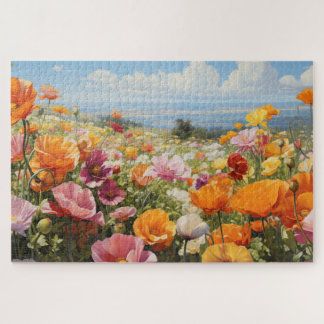 Flower Field Jigsaw Puzzle, 1014 pcs. 30"x20" Jigsaw Puzzle