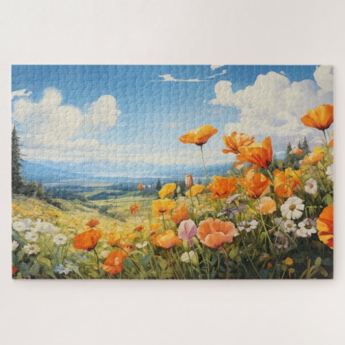 Flower Field Jigsaw Puzzle 1014 pcs 30x20 Jigsaw Puzzle